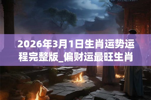 2026年3月1日生肖运势运程完整版_偏财运最旺生肖