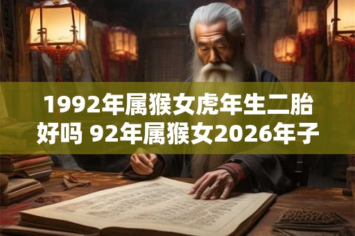 1992年属猴女虎年生二胎好吗 92年属猴女2026年子女运