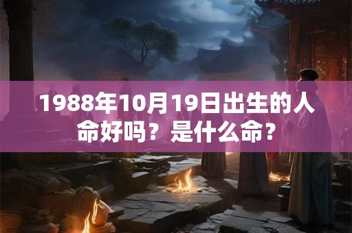 1988年10月19日出生的人命好吗？是什么命？