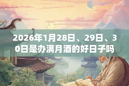 2026年1月28日、29日、30日是办满月酒的好日子吗_办满月酒可以吗