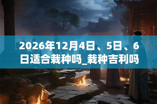 2026年12月4日、5日、6日适合栽种吗_栽种吉利吗 2026年12月4日、5日、6日适合栽种吗_栽种吉利吗
