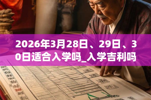 2026年3月28日、29日、30日适合入学吗_入学吉利吗