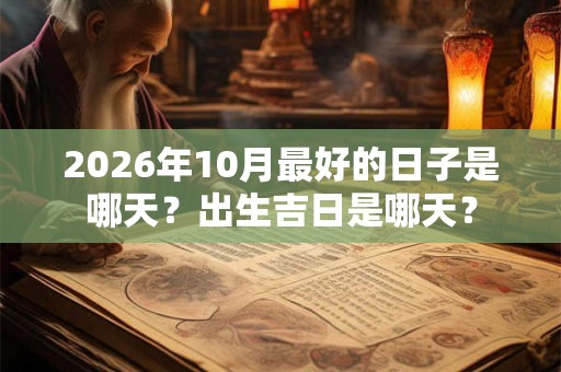 2026年10月最好的日子是哪天？出生吉日是哪天？