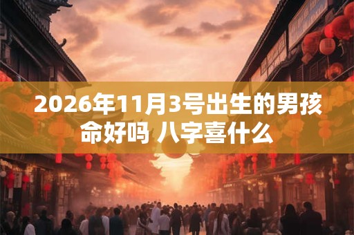 2026年11月3号出生的男孩命好吗 八字喜什么 2026年11月3号出生的男孩命好吗 八字喜什么