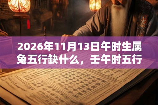 2026年11月13日午时生属兔五行缺什么,壬午时五行缺什么 2026年11月13日午时生属兔五行缺什么,壬午时五行缺什么