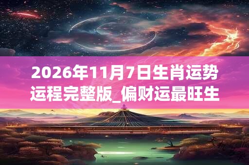 2026年11月7日生肖运势运程完整版_偏财运最旺生肖