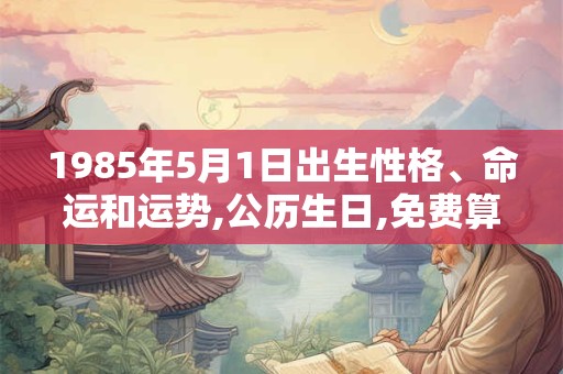 1985年5月1日出生性格、命运和运势,公历生日,免费算命