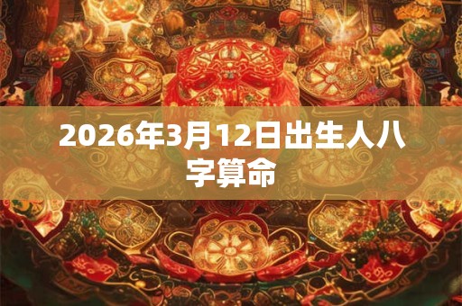 2026年3月12日出生人八字算命