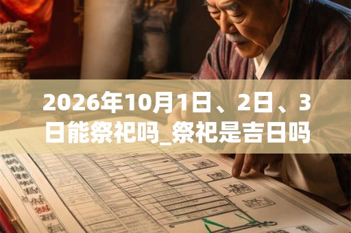 2026年10月1日、2日、3日能祭祀吗_祭祀是吉日吗