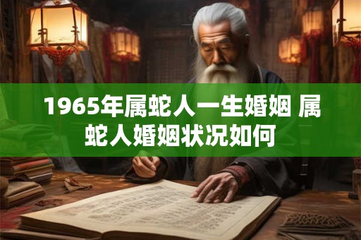 1965年属蛇人一生婚姻 属蛇人婚姻状况如何