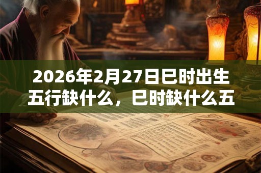 2026年2月27日巳时出生五行缺什么，巳时缺什么五行