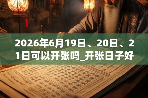 2026年6月19日、20日、21日可以开张吗_开张日子好吗
