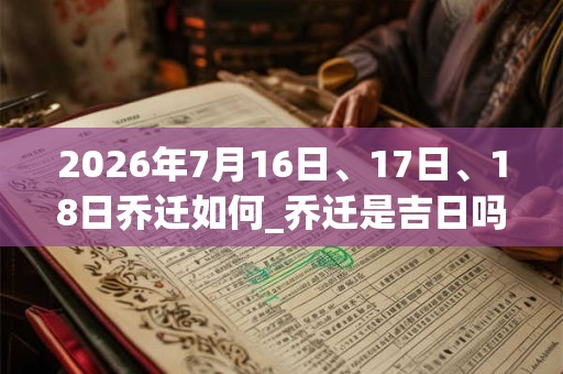 2026年7月16日、17日、18日乔迁如何_乔迁是吉日吗 2026年7月16日、17日、18日乔迁如何_乔迁是吉日吗