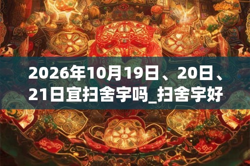 2026年10月19日、20日、21日宜扫舍宇吗_扫舍宇好不好