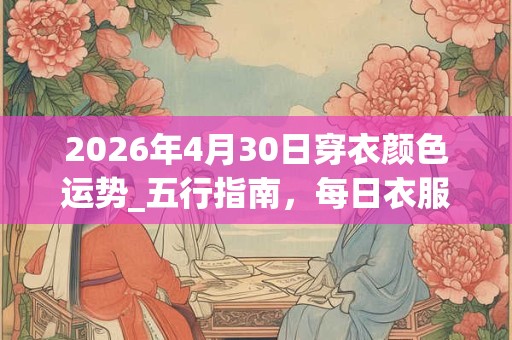 2026年4月30日穿衣颜色运势_五行指南，每日衣服颜色幸运色