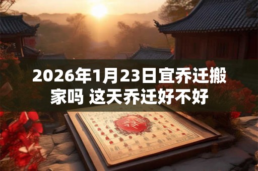 2026年1月23日宜乔迁搬家吗 这天乔迁好不好