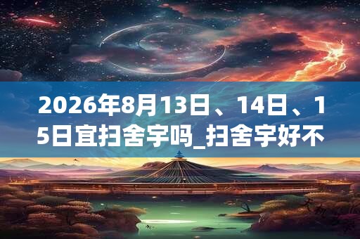 2026年8月13日、14日、15日宜扫舍宇吗_扫舍宇好不好 2026年8月13日、14日、15日宜扫舍宇吗_扫舍宇好不好