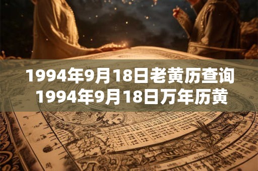 1994年9月18日老黄历查询 1994年9月18日万年历黄道吉日 1994年9月18日老黄历查询 1994年9月18日万年历黄道吉日