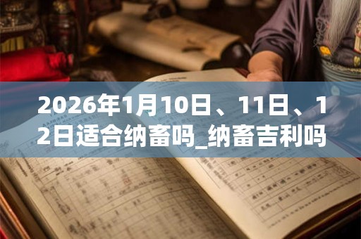 2026年1月10日、11日、12日适合纳畜吗_纳畜吉利吗 2026年1月10日、11日、12日适合纳畜吗_纳畜吉利吗