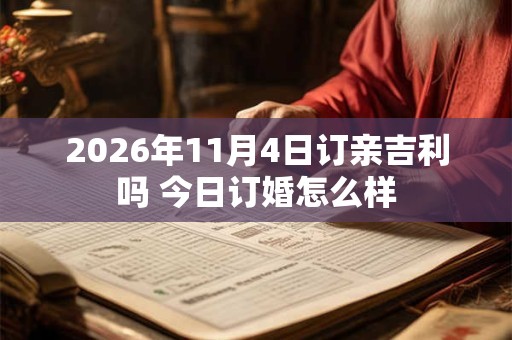 2026年11月4日订亲吉利吗 今日订婚怎么样
