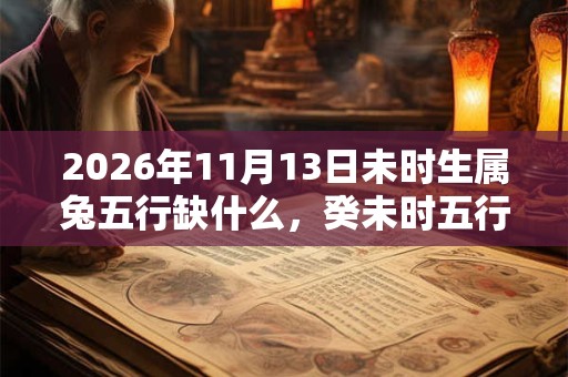 2026年11月13日未时生属兔五行缺什么，癸未时五行缺什么