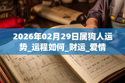 2026年02月29日属狗人运势_运程如何_财运_爱情