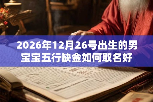 2026年12月26号出生的男宝宝五行缺金如何取名好