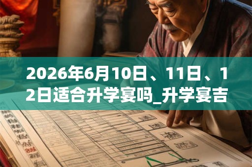 2026年6月10日、11日、12日适合升学宴吗_升学宴吉利吗