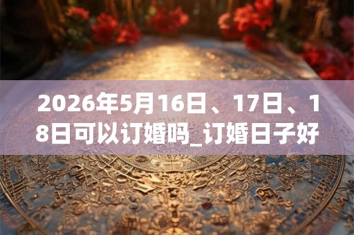 2026年5月16日、17日、18日可以订婚吗_订婚日子好吗 2026年5月16日、17日、18日可以订婚吗_订婚日子好吗