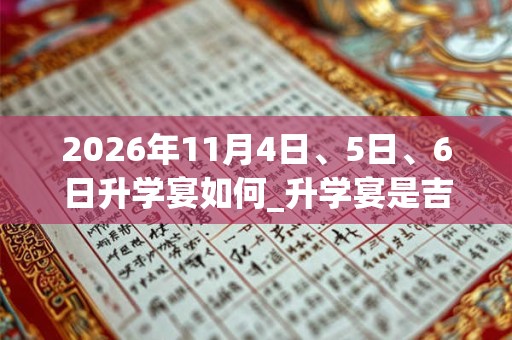 2026年11月4日、5日、6日升学宴如何_升学宴是吉日吗 2026年11月4日、5日、6日升学宴如何_升学宴是吉日吗