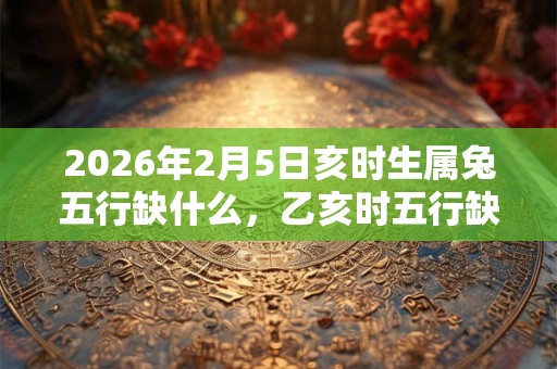 2026年2月5日亥时生属兔五行缺什么，乙亥时五行缺什么