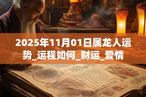 2025年11月01日属龙人运势_运程如何_财运_爱情