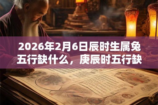 2026年2月6日辰时生属兔五行缺什么，庚辰时五行缺什么