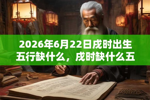 2026年6月22日戌时出生五行缺什么，戌时缺什么五行