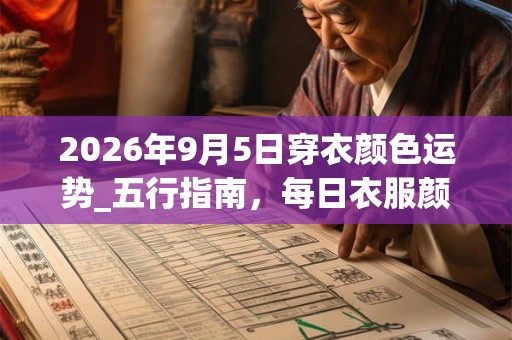 2026年9月5日穿衣颜色运势_五行指南,每日衣服颜色幸运色 2026年9月5日穿衣颜色运势_五行指南,每日衣服颜色幸运色