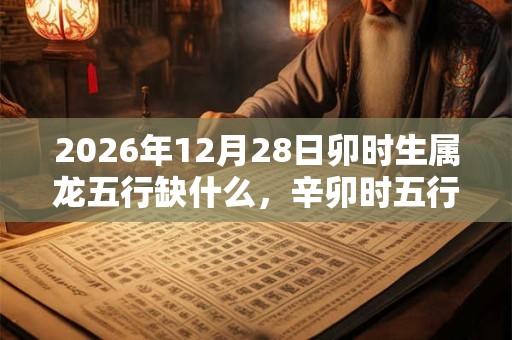 2026年12月28日卯时生属龙五行缺什么，辛卯时五行缺什么