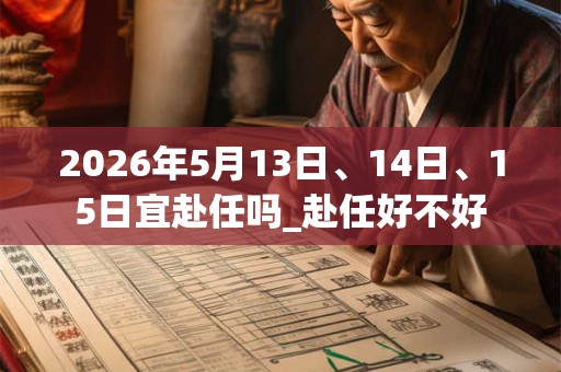 2026年5月13日、14日、15日宜赴任吗_赴任好不好 2026年5月13日、14日、15日宜赴任吗_赴任好不好