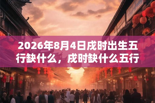 2026年8月4日戌时出生五行缺什么,戌时缺什么五行 2026年8月4日戌时出生五行缺什么,戌时缺什么五行