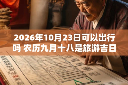 2026年10月23日可以出行吗 农历九月十八是旅游吉日吗 2026年10月23日可以出行吗 农历九月十八是旅游吉日吗