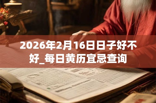 2026年2月16日日子好不好_每日黄历宜忌查询