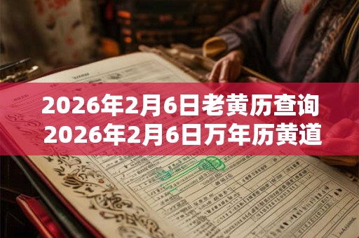 2026年2月6日老黄历查询 2026年2月6日万年历黄道吉日 2026年2月6日老黄历查询 2026年2月6日万年历黄道吉日