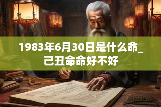 1983年6月30日是什么命_己丑命命好不好 1983年6月30日是什么命_己丑命命好不好