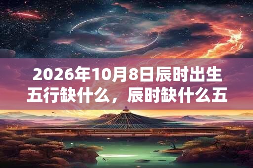 2026年10月8日辰时出生五行缺什么，辰时缺什么五行