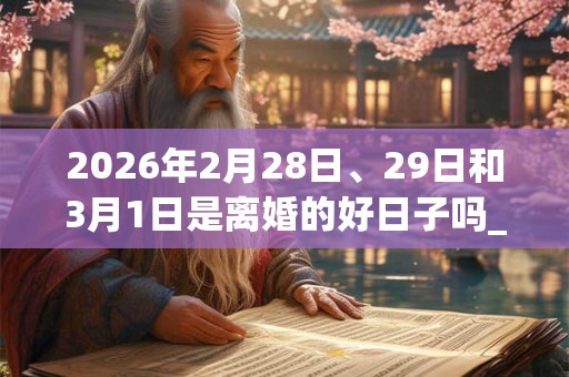 2026年2月28日、29日和3月1日是离婚的好日子吗_离婚可以吗