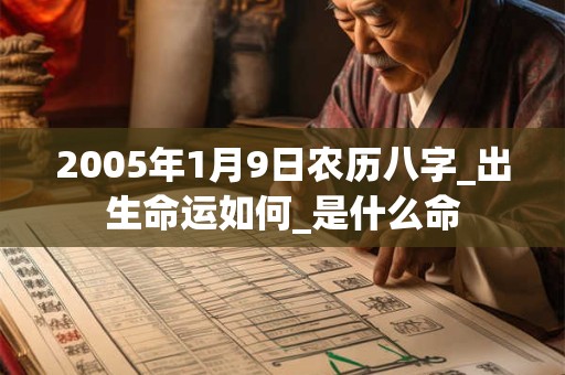 2005年1月9日农历八字_出生命运如何_是什么命 2005年1月9日农历八字_出生命运如何_是什么命