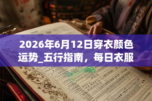 2026年6月12日穿衣颜色运势_五行指南,每日衣服颜色幸运色 2026年6月12日穿衣颜色运势_五行指南,每日衣服颜色幸运色