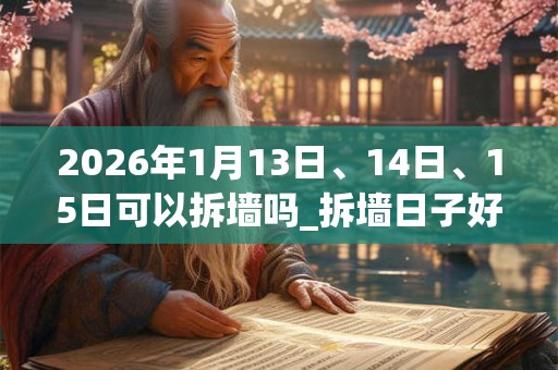 2026年1月13日、14日、15日可以拆墙吗_拆墙日子好吗 2026年1月13日、14日、15日可以拆墙吗_拆墙日子好吗