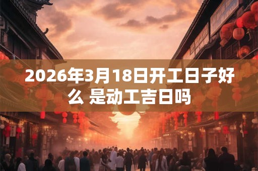 2026年3月18日开工日子好么 是动工吉日吗