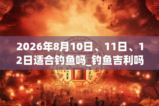 2026年8月10日、11日、12日适合钓鱼吗_钓鱼吉利吗