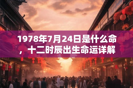 1978年7月24日是什么命,十二时辰出生命运详解 1978年7月24日是什么命,十二时辰出生命运详解